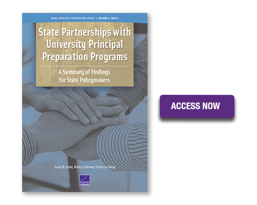 State Partnerships With University Principal Preparation Programs: A Summary of Findings for State Policymakers